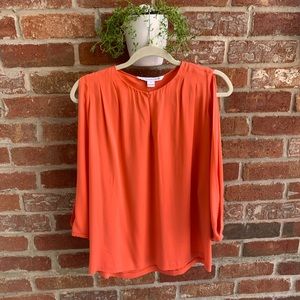 Dvf coral blouse